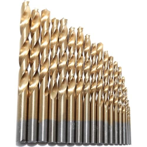 19PCS/Set M35 HSS Drill Bit Set 1.5-10mm Twist Drill Bit Straight Shank ferramentas Quality Wood work Metal Drilling Tool