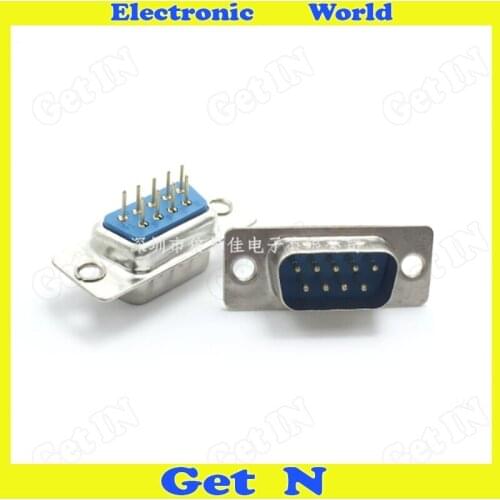 20pcs Double 9pins DB9 Male or Female Plug DB9 Socket High-quality Plate Inserted Serial MaleFemale Socket With Gilded Interface