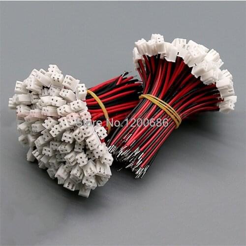 22AWG 2PIN XH2.54 25CM tinned wire ca 6 mm JST XH2.54 2PIN Male Plug With Red Black Terminal Wire Cable WIRE HARNESS