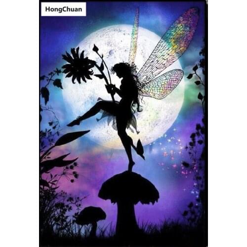 Fast delivery 5D diamond painting anime elf girl DIY mural square rhinestone mosaic round embroidery home decoration gifts