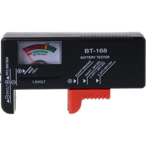 AIMOMETER Universal Battery Tester AA/AAA/C/D/9V Button Cell Checker Volt Tester Checker