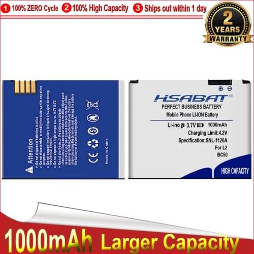 HSABAT 1000mAh Battery for BC50 Motorola L6 L6i L6g L7 L7C K1 K2 R1 Z1 Z3 E8 L2 Perfect Replacement-free shipping