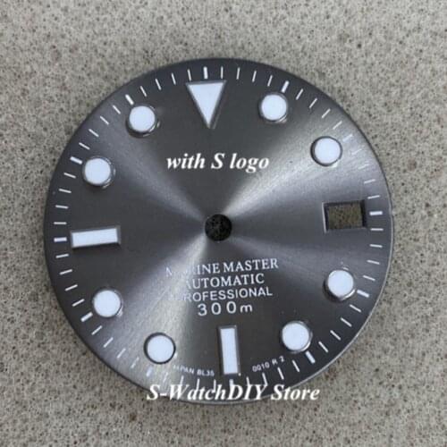 Watch accessories dial C3 luminous fit, skx007 compatible with nh35 movement Nh35 dial