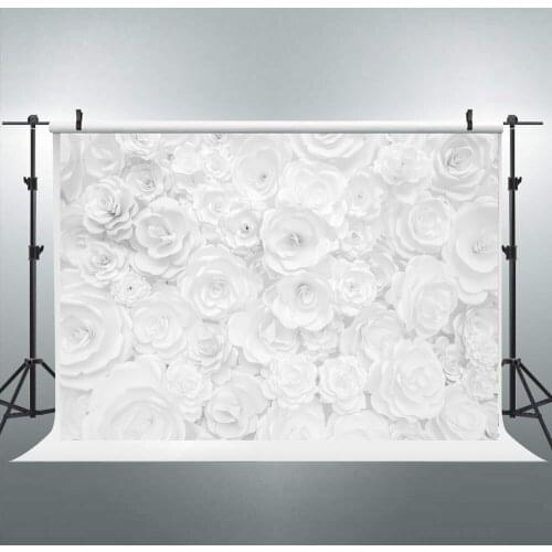 BEIPOTO White flower floral backdrop baby bridal shower photography background for photo studio props birthday dessert table