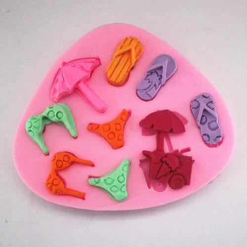 Bikini beach chocolate silicone cake molds soap chocolate mould for the kitchen baking FM183