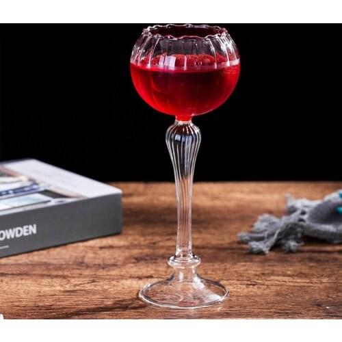 320ml Creative Cocktail Glass Europe Style Flower Shape Red Wine Whiskey Copita Glass Goblet Wedding Party Champagne Glasses Cup