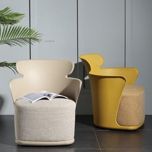 Nordic Fabric Living Room Sofas Bedroom Hotel Designer Armchair Casual Creative Home Furniture Negotiation Single Lounge Chairs