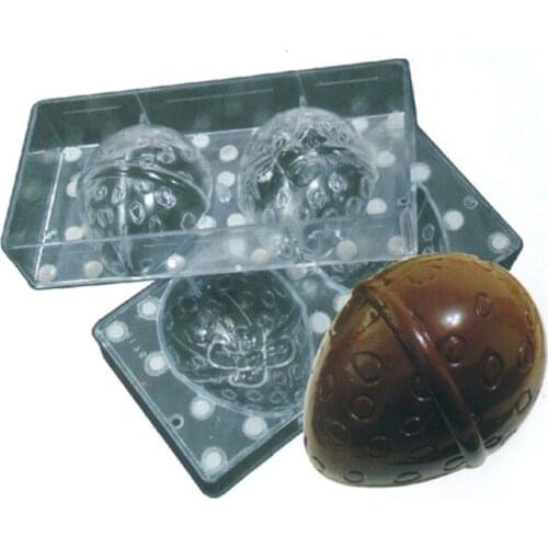 Plastic 2 in 1 High Quality Unique Design Big Size Easter Egg Shape Polycarbonate Chocolate Mold For Festival Cake Decoration