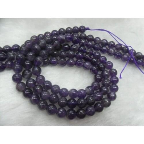 Garde AA Jewelry Making Beads 8mm Natural Purple Crystal Round Strand Beads 5strands/lot
