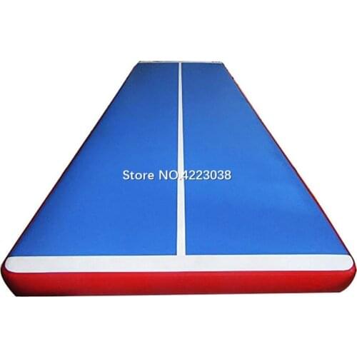 Gymnastic Air Track Tumbling Mat with Free Pump for Home Use, Cheerleading, Water, Park and Beach 6x1x0.2m