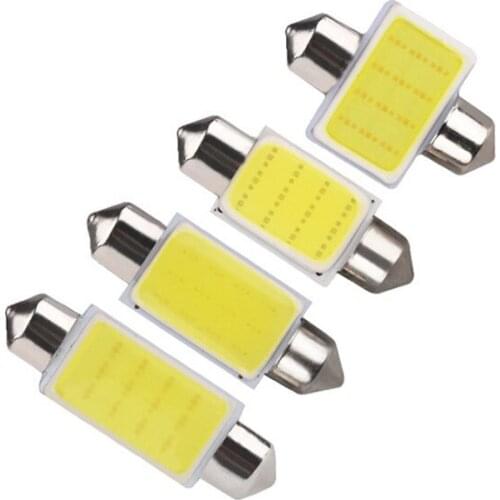 Festoon 31mm 36mm 39mm 41mm LED COB 12SMD White DC 12V Dome Interior Light Lamps