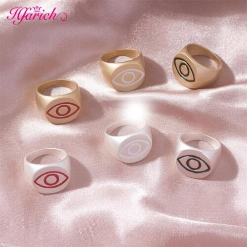 Hfarich Vintage Evil Eye Ring For Women Female Fashion Gold Steampunk Heart Midi Knuckle Ring Finger Accessories Size 8