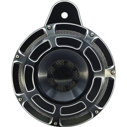 Motorcycle Horn Cover Slot Track Black Chrome Loud Speaker Cover For Harley 91-up Big Twin Cam For Harley Sportster XL 07-up