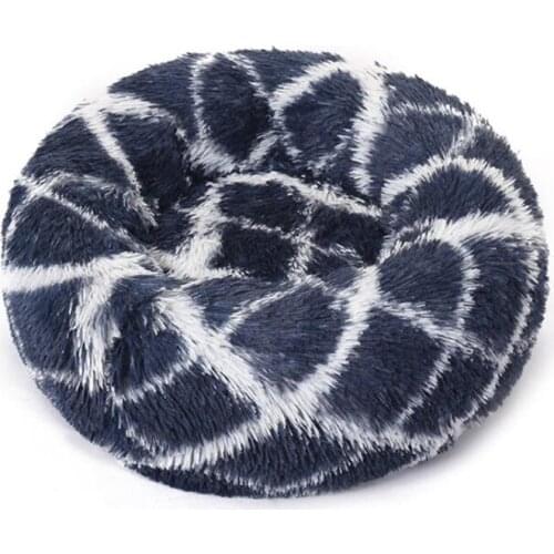 Hot Round Kennel Cute Pet Dog and Cat Two-color Long Plush Doghouse Animal Home Supplies Soft Mat Cheap