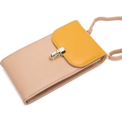 Mini Hanging Mobile Phone Bags Over The Shoulder Fashion Leather Small Messenger Corssbody Bags For Women Ladies Money Purse