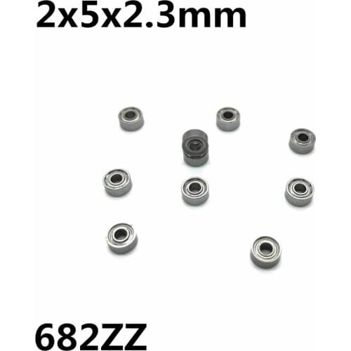 50Pcs 682ZZ 2x5x2.3 mm Deep groove ball bearing Miniature bearing High quality Model aircraft 682Z
