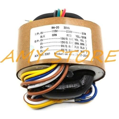 30W 30VA Primary Input 0-115-230V-SCN Secondary Output 9V 12V 15V 18V 24V R-core Transformer Audiophile