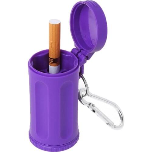 Portable Mini Pocket Lid Ashtray Windproof Key-chain Outdoor Smoking Accessories