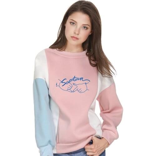 SEVENTEEN Sweatshirts Pullovers Letter Printed Kpop Korean Style Casual Hoodies Antumn Fleece O-neck Hoodies SEVENTEEN
