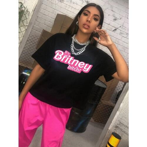 Sunfiz YF Britney Spears T Shirt Its Britney, Bitch! Cotton T-Shirt Plus Size Awesome Summer Mens Short Sleeve Casual Tee Shirt