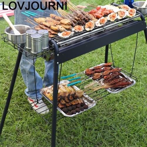 Camping Grille Outdoor Barbacoa Portatiles Barbeque Korean Smoker Carbon Charcoal Grill Parrilla Bbq Kebab Churrasco Barbecue