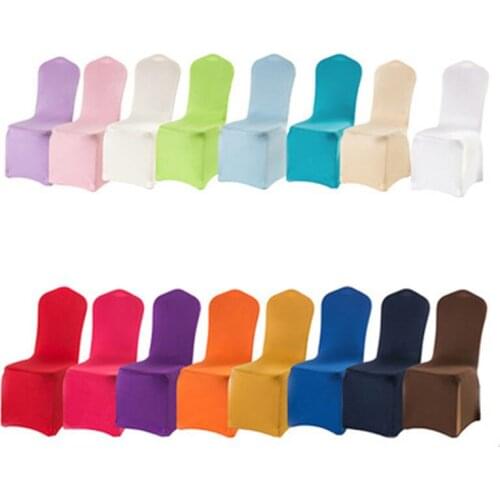 Multi Color Universal Stretch Chair Cover Spandex Elastic Lycra Hotel Banquet Party Wedding Chair Covers 100PCS/Lot Wholesale
