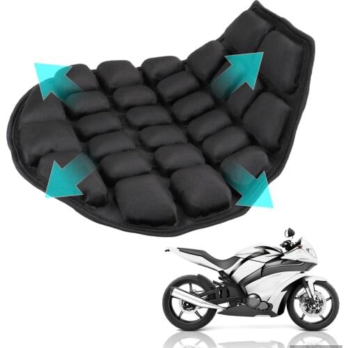 Universal Motorcycle Air Seat Inflatable Air Pad Cool Seat Cover Cushion Decompression Saddles Pressure Relief Ride Seat Cushio