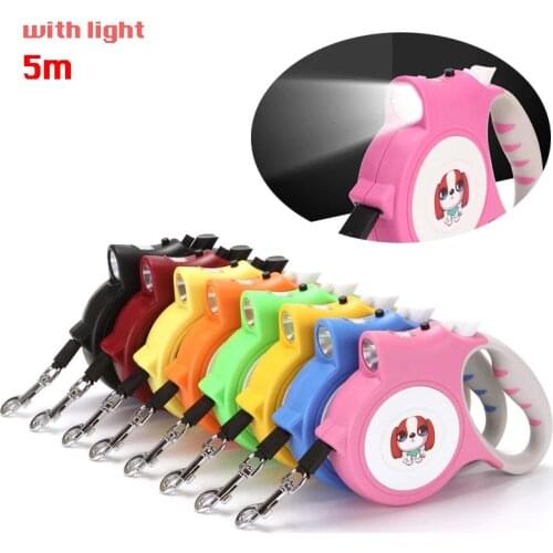 Retractable Dog Leash with LED Flashlight Detachable Dog Puppy Cat Traction Rope Belt Dog Leash For Dogs