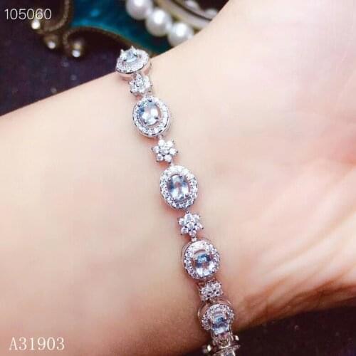 KJJEAXCMY boutique jewelry 925 pure silver inlaid natural sapphire womens Bracelet support detection