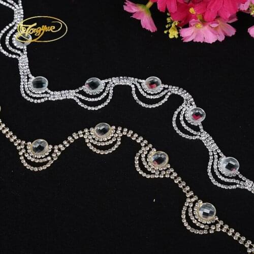 1 Gold And Silver Two Color Code Arc Insourcing Zirconium Alloy Basic Clothing DIY Welt Applique Adornment Ornament Silver Trim