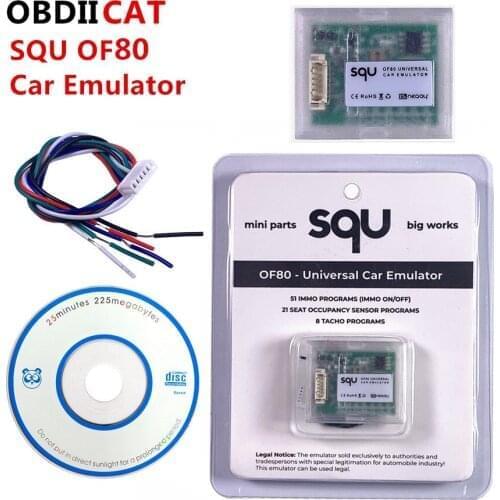10pcs DHL SQU OF80 Universal Car Airbag Tester Emulator Auto Diagnostic Tool Immo off Tacho Occupancy Sensor ECU Programmer Tool