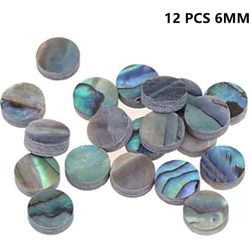 12 PCS Green Abalone Guitar Luthier Dots Inlay Fret Side Marker 6MM Fretboard Points Repairing Boxes Jewellery Making For Bass