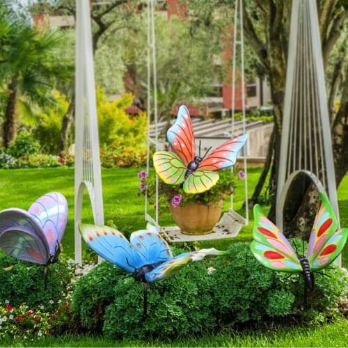 20 Styles Butterflies Statue Outdoor Patio Yard Decoration Large Butterfly Home Garden Decoration Animals Rain Sun Protection