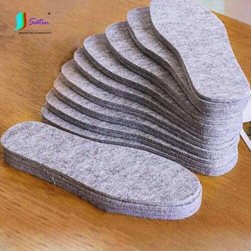 35/36/37/38/39/40/41/42/43/44/45/46# Grey Diy Shoe Accessory thickness 5mm Thicken Wool Felt Insole,Shoe Repair Shoe-pad A0148L