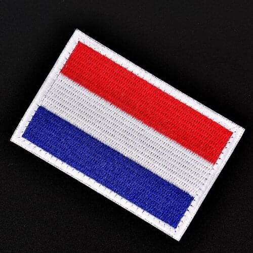 7.5cmx5cm Tactical Embroidered Military Clothing Badge Patches Armband Dutch Netherlands National Flag Holland Applique Patches