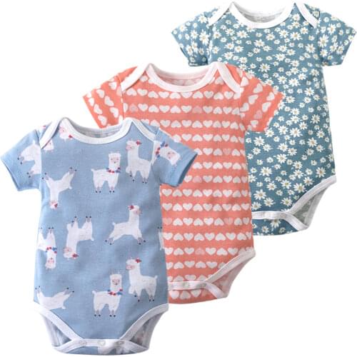 Newborn bodysuit baby babies bebes clothes short sleeve cotton printing infant clothing 1pcs 0-12 Months
