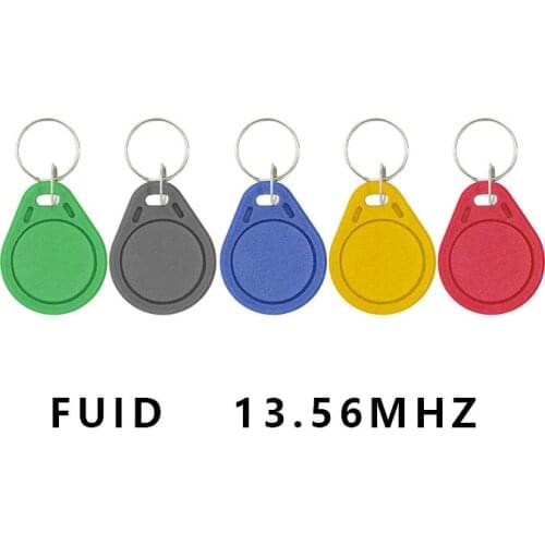 5pcs 13.56mhz Fuid Tag Rfid Keychain Token Key Copy Clone Random Color Tag One-time Uid Changeable Block 0 Writable Keyfobs