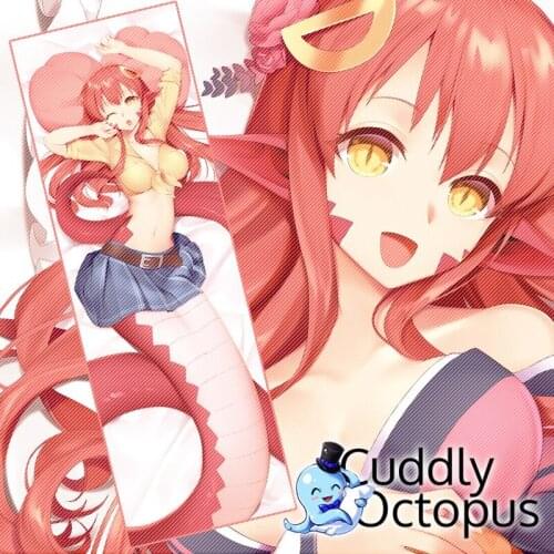 Anime Monster Musume no Iru Nichijou Miia Dakimakura Hugging Body 2WAY Pillow Case Cover Cosplay Pillowcase Cushion Bedding Cud