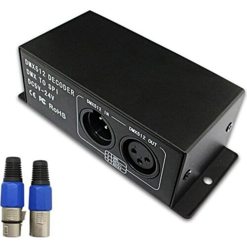 DC5-24V full color DMX512 led controller DMX512 color decoder stage lamp project 6803 2801 2811 2812 1903 1809 ic