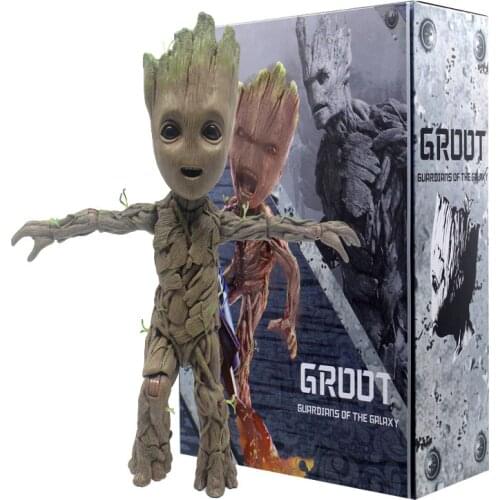 The Avengers 26cm 1:1 Groot Guardian Of The Galaxy Action Figures Doll Collectible Decorate Gk Model Statue Childrens Toy Gifts