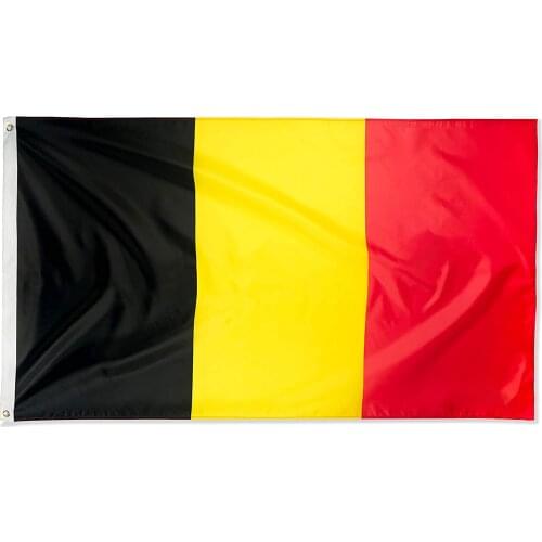 Flag Belgium Flag 3x5 Foot Polyester Belgian National Flags Polyester with Brass Grommets 3 X 5 Ft