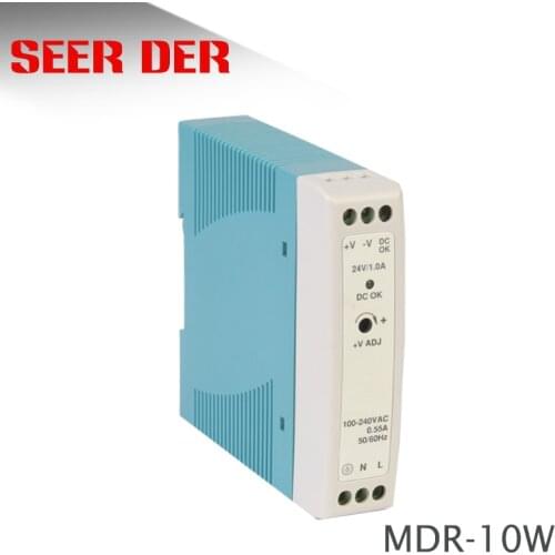 MDR-10 10W Single Output 5V 12V 15V 24V Din Rail Switching Power Supply AC/DC