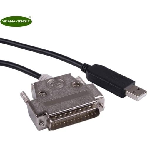 FTDI USB to DB25 Male RS232 Serial Converter Apdater Null Modem Crossover Printer Programming Cable for Epson TM-T88V Printer