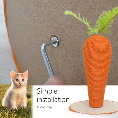 Cat Scratching Post Kittens Indoor Protect Furniture Radish Shape Home Decor Sisal Rope Climbing Toy Pet Supplies Claws Care