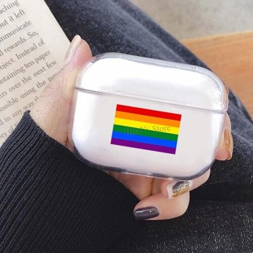 LGBT Gay Pride Rainbow Flag TPU Cover Case For AirPods Pro Case Bluetooth Case For Airpod 3 Earphone Accessories Skin