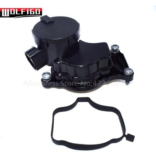 WOLFIGO Oil Separator Crankshaft Vent Valve Crankcase Turbo Breather Case Kit For BMW E90 E91 E92 E60 E61 E63 11127809512