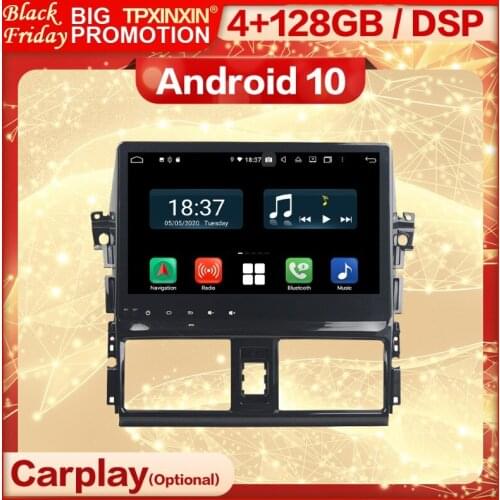 Carplay 2 Din Android Screen Multimedia Stereo Receiver For Toyota Yaris L Vios 2013 2014 2015 Wifi Radio Audio Player Head Unit