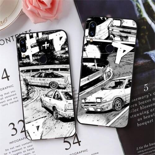 Cartoon initial d JDM Drift Phone Case For Xiaomi Redmi note 7 8 9 pro 8T 9A 9S Mi Note 10 Lite pro