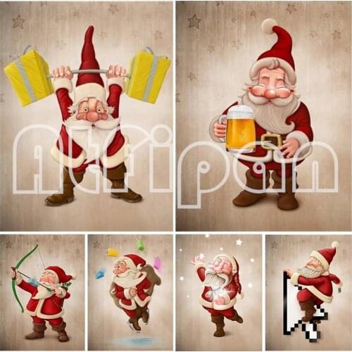 New Christmas Diamond Mosaic 100% Full SquareRound Drill Diamond Painting Room Living Room Kitchen Childrens Handicrafts Gift