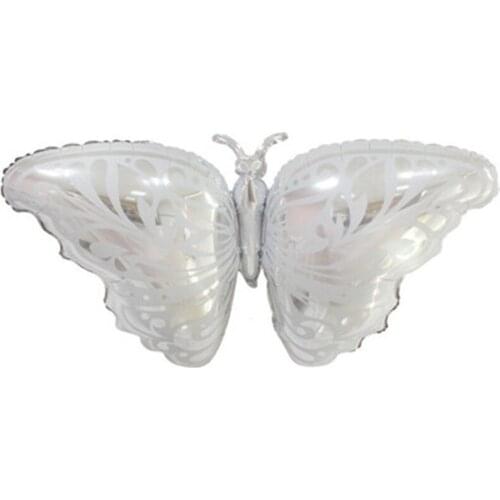 New 110*55CM Silver Big Butterfly Aluminum Foil Balloon Holiday Party Christmas Wedding Decoration